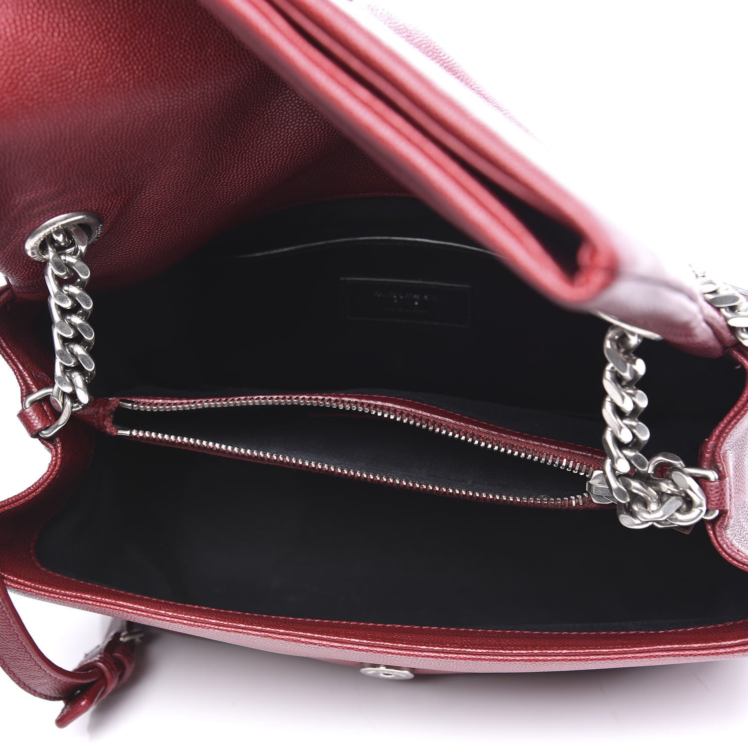 Saint Laurent Grain De Poudre Medium West Hollywood Monogram Fold-Over Palissandre 4 of 8