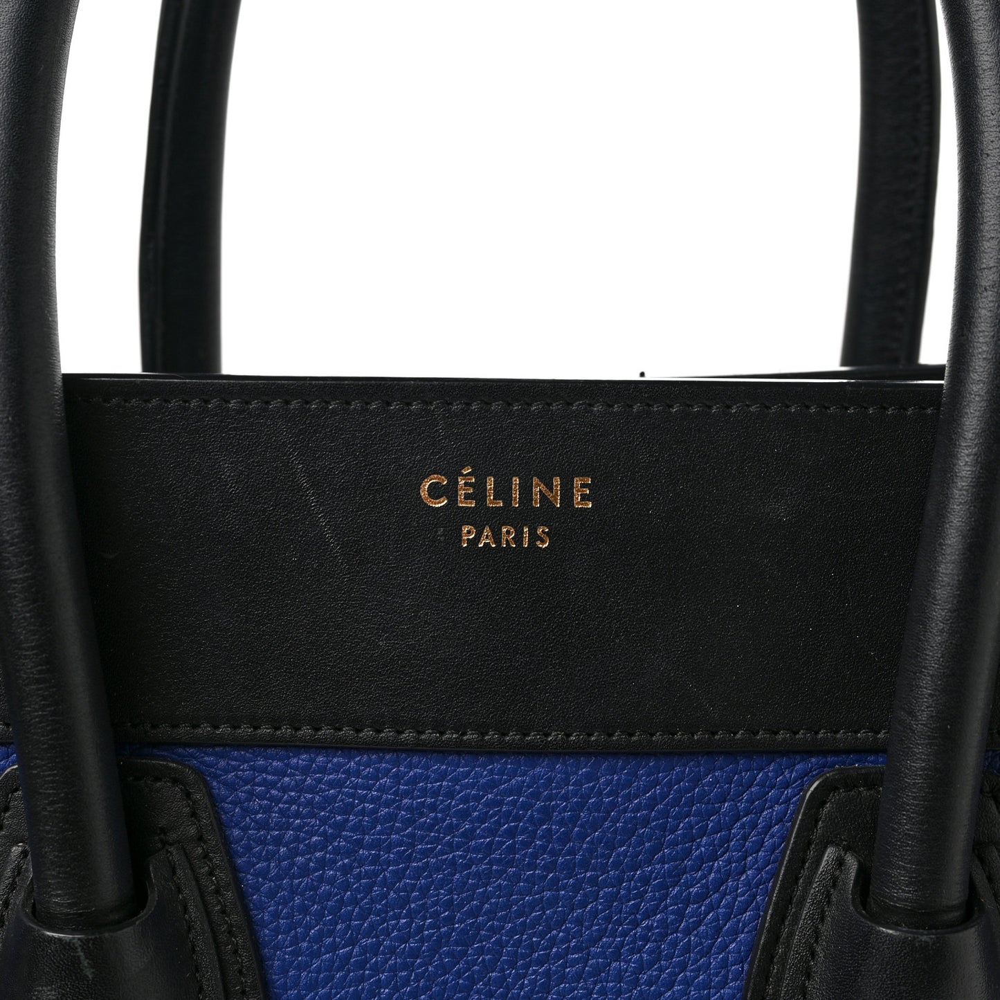Grained Calfskin Nubuck Mini Tri-Color Luggage Royal Blue