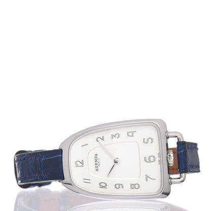 Hermes Stainless Steel Alligator 26mm Galop Quartz Watch Bleu Saphir 2 of 5