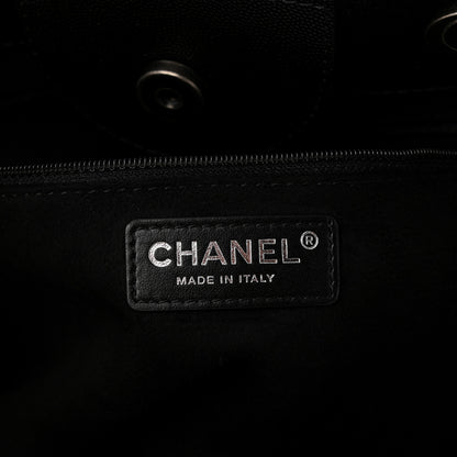 Chanel Caviar Small Studded Deauville Tote Black 6 of 10