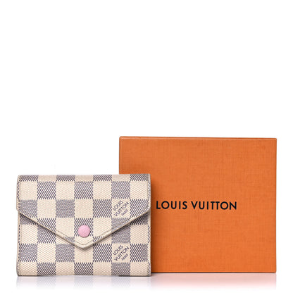 Louis Vuitton Damier Azur Victorine Wallet Rose Ballerine 13 of 13
