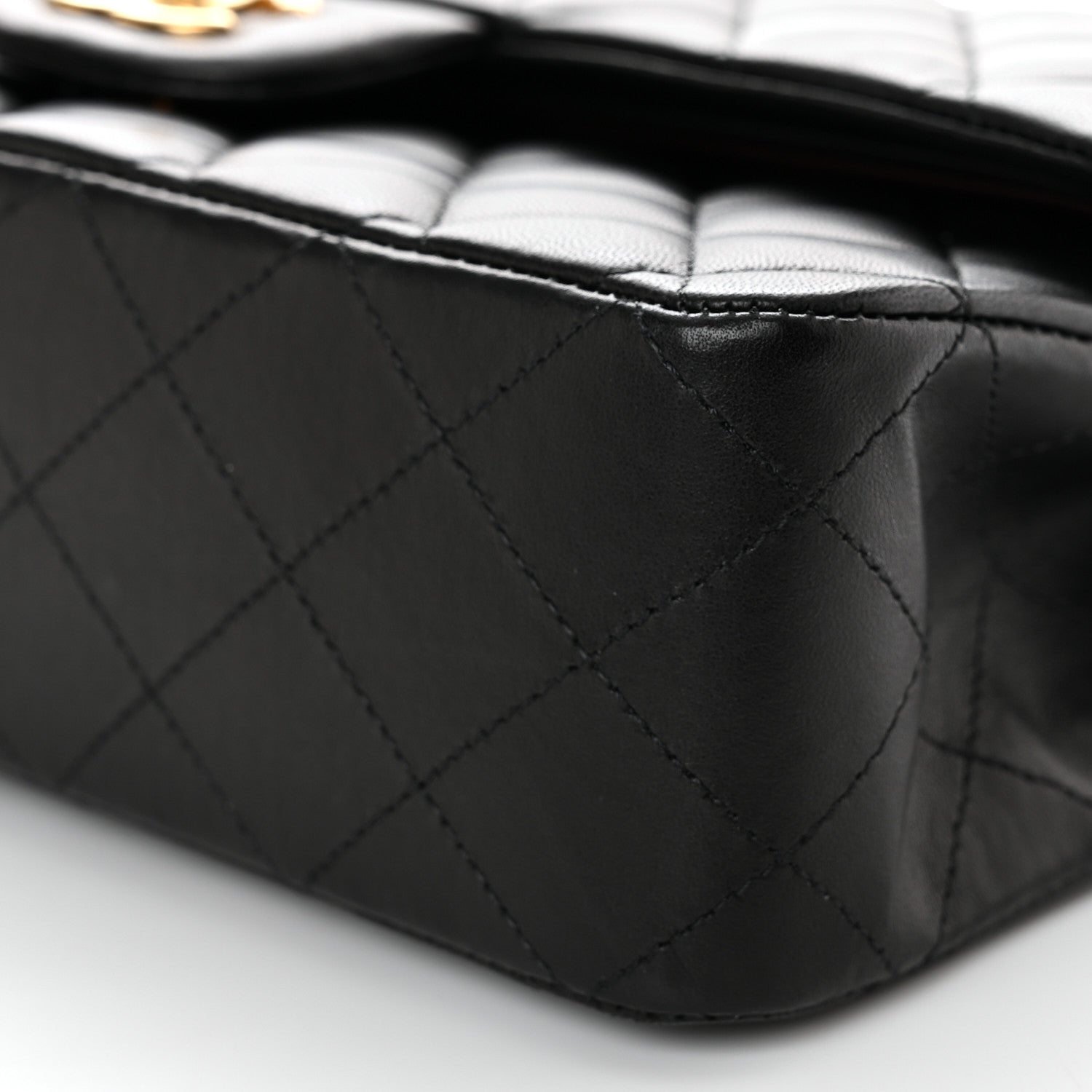 Chanel Lambskin Quilted Medium Double Flap Black 10 of 11