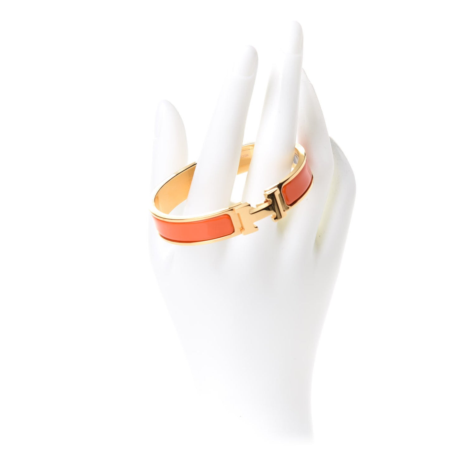 Enamel Narrow Clic Clac H Bracelet GM Orange