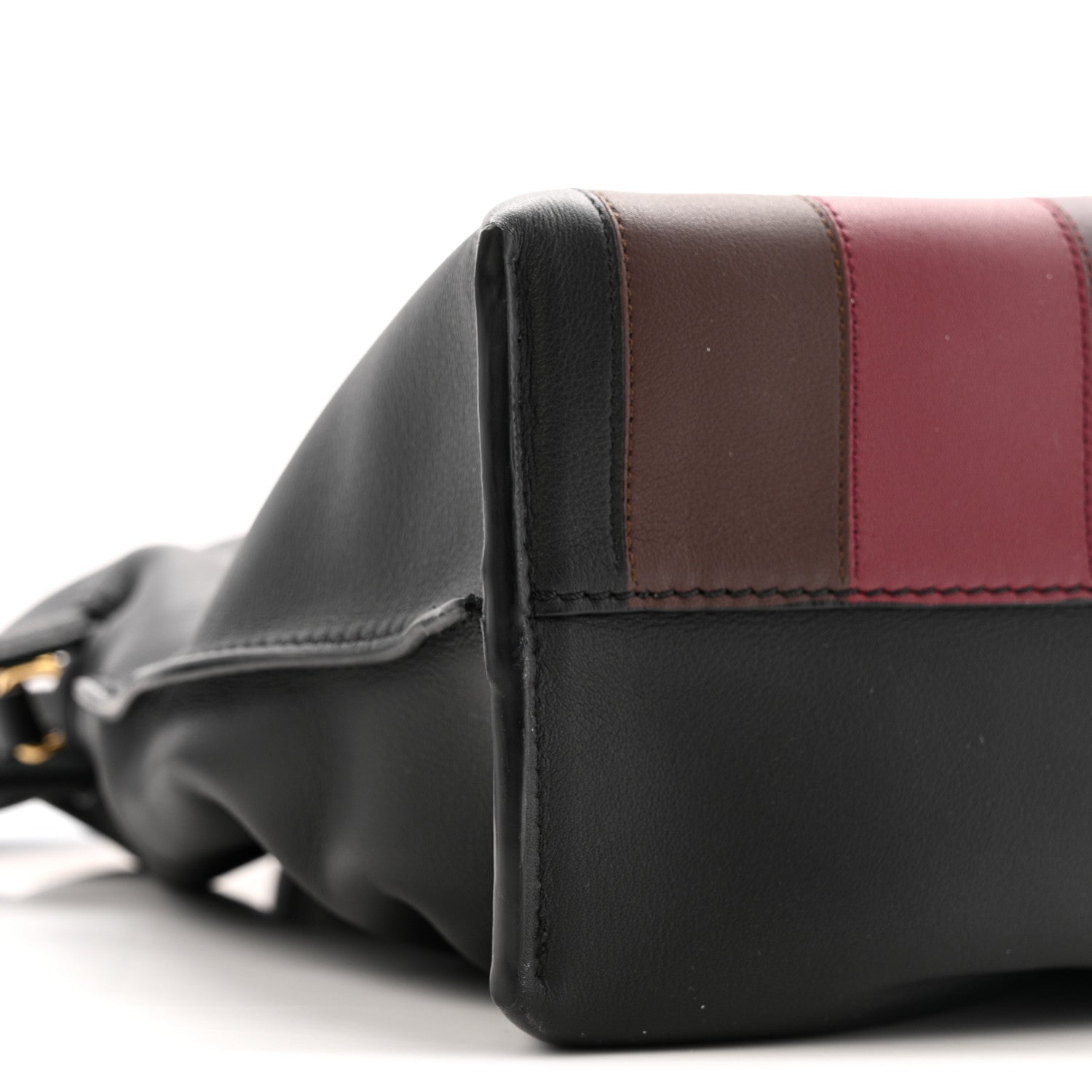 Loewe X ALBERS Nappa Calfskin Medium Flamenco Knot Clutch Black Burgundy 8 of 10