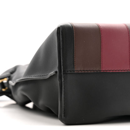 Loewe X ALBERS Nappa Calfskin Medium Flamenco Knot Clutch Black Burgundy 8 of 10