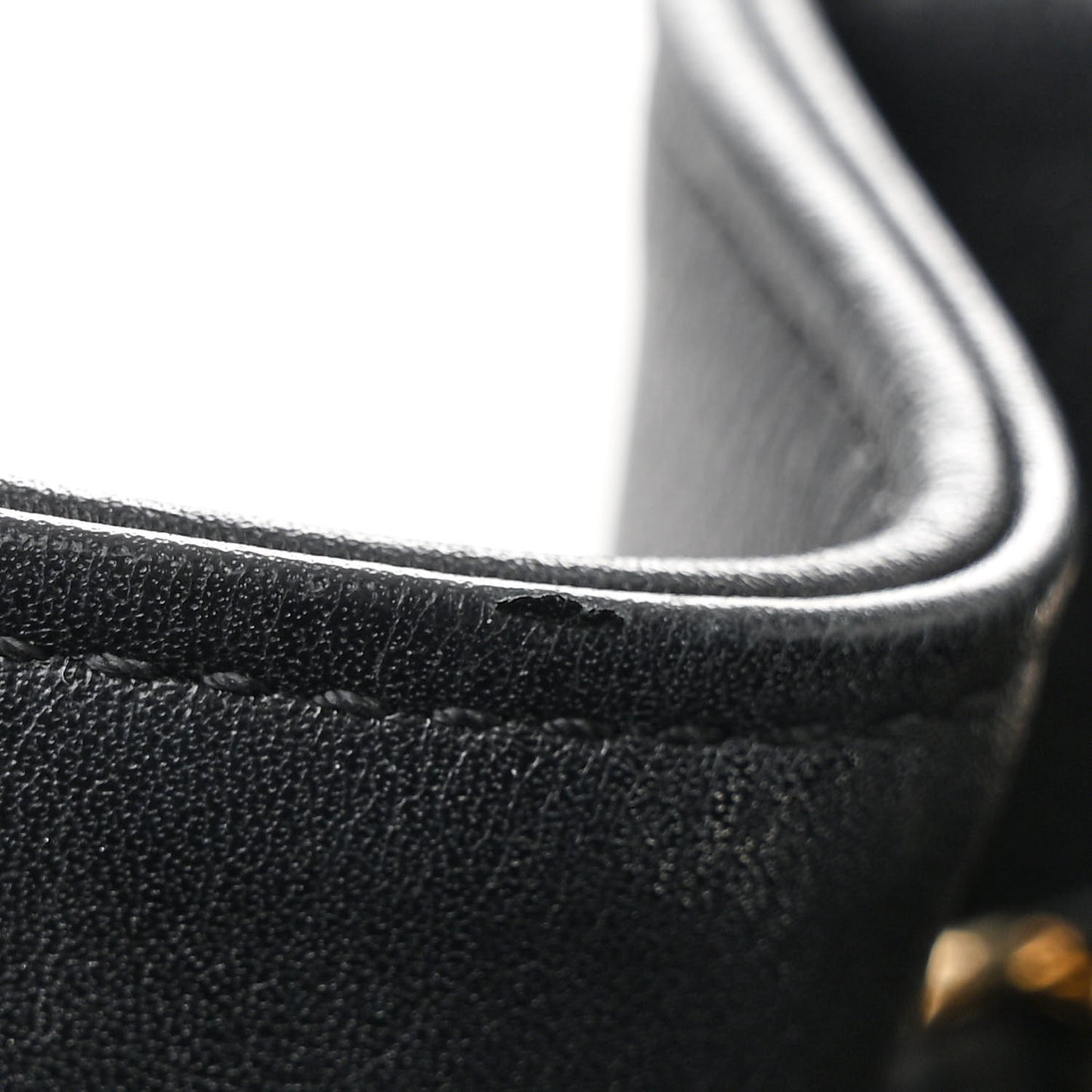 Calfskin Quilted Large Daily Shopping Bag Black
