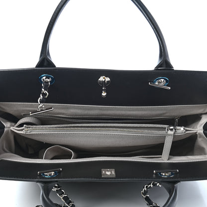 Chanel Aged Calfskin Quilted Be CC Tote Black 5 of 9