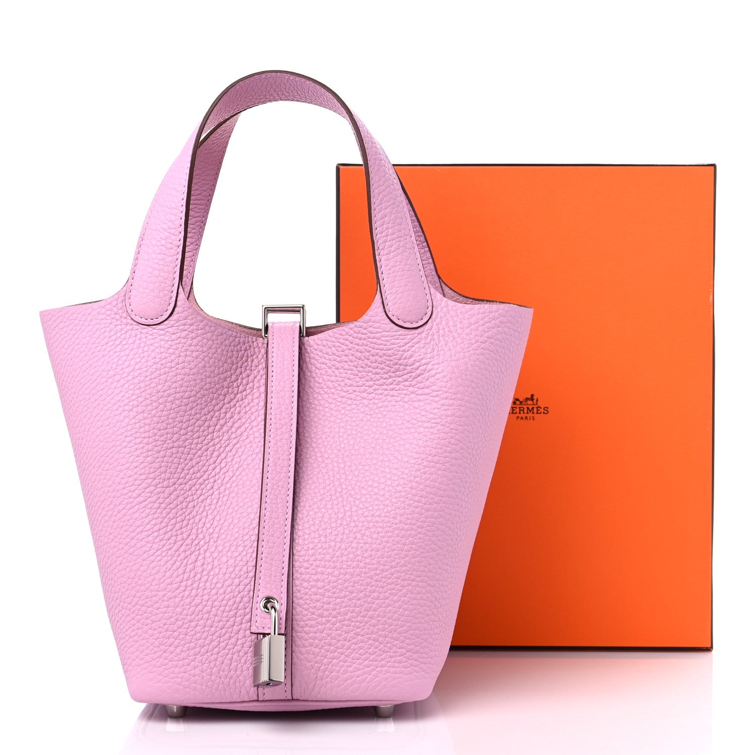 Hermes Taurillon Clemence Picotin Lock 18 PM Mauve Sylvestre 9 of 9