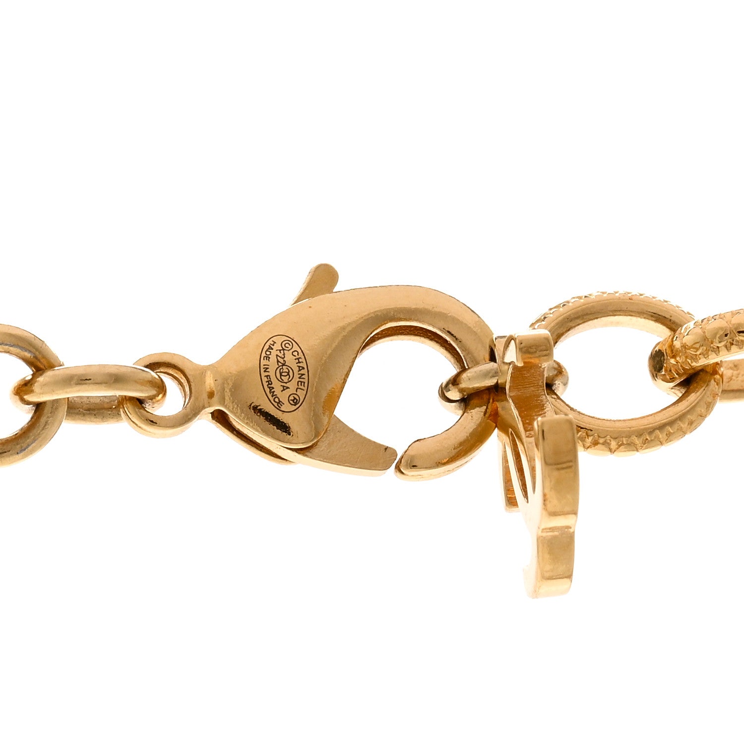 Chanel Crystal Chain Link CC Choker Necklace Gold 5 of 6