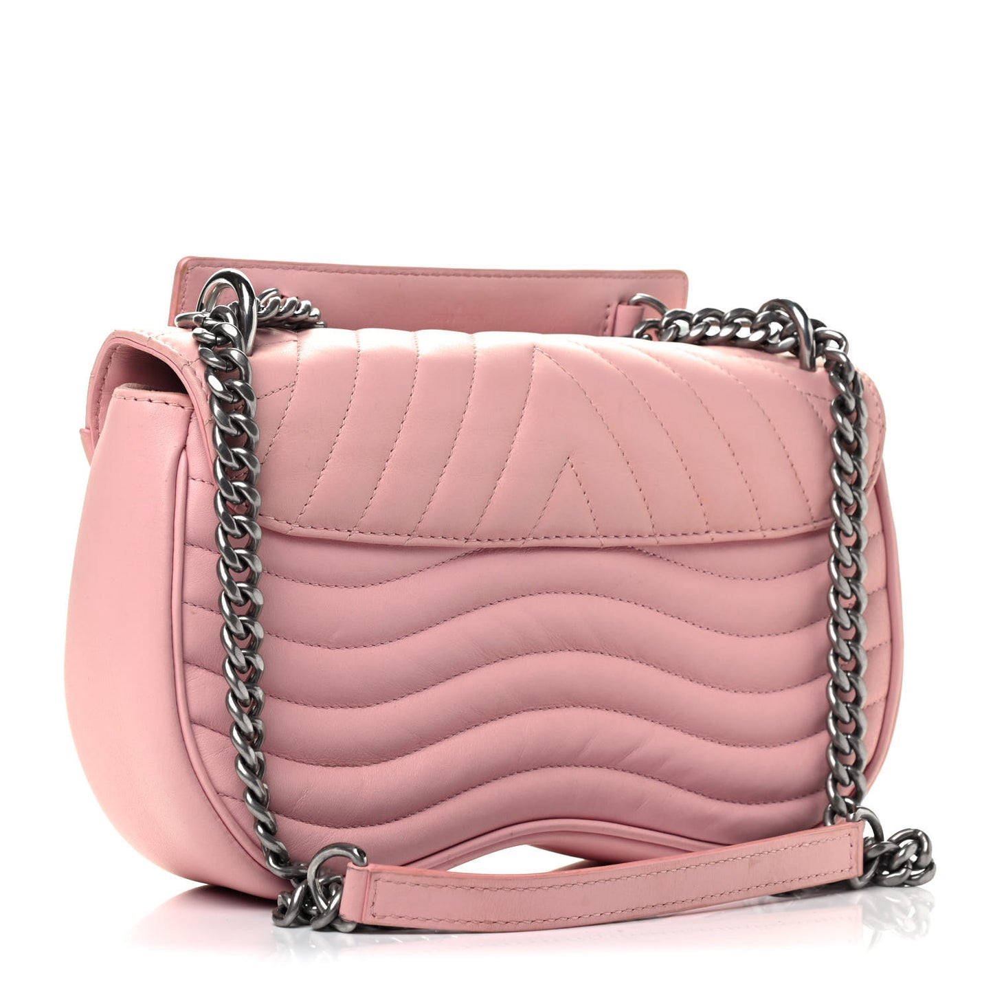 Calfskin New Wave Chain MM Smoothie Pink