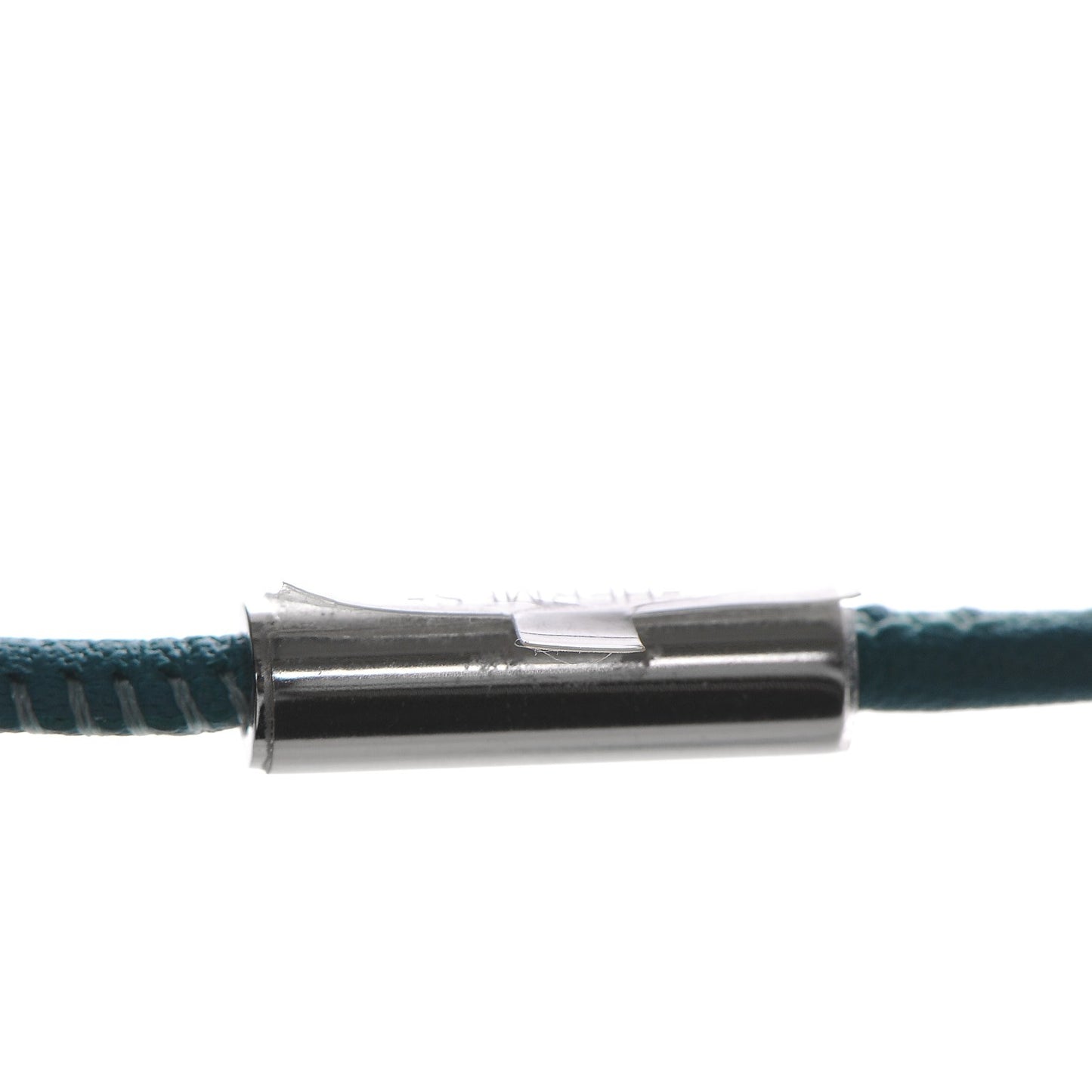Swift Palladium Grand Loop Pendant Necklace Bleu Paon