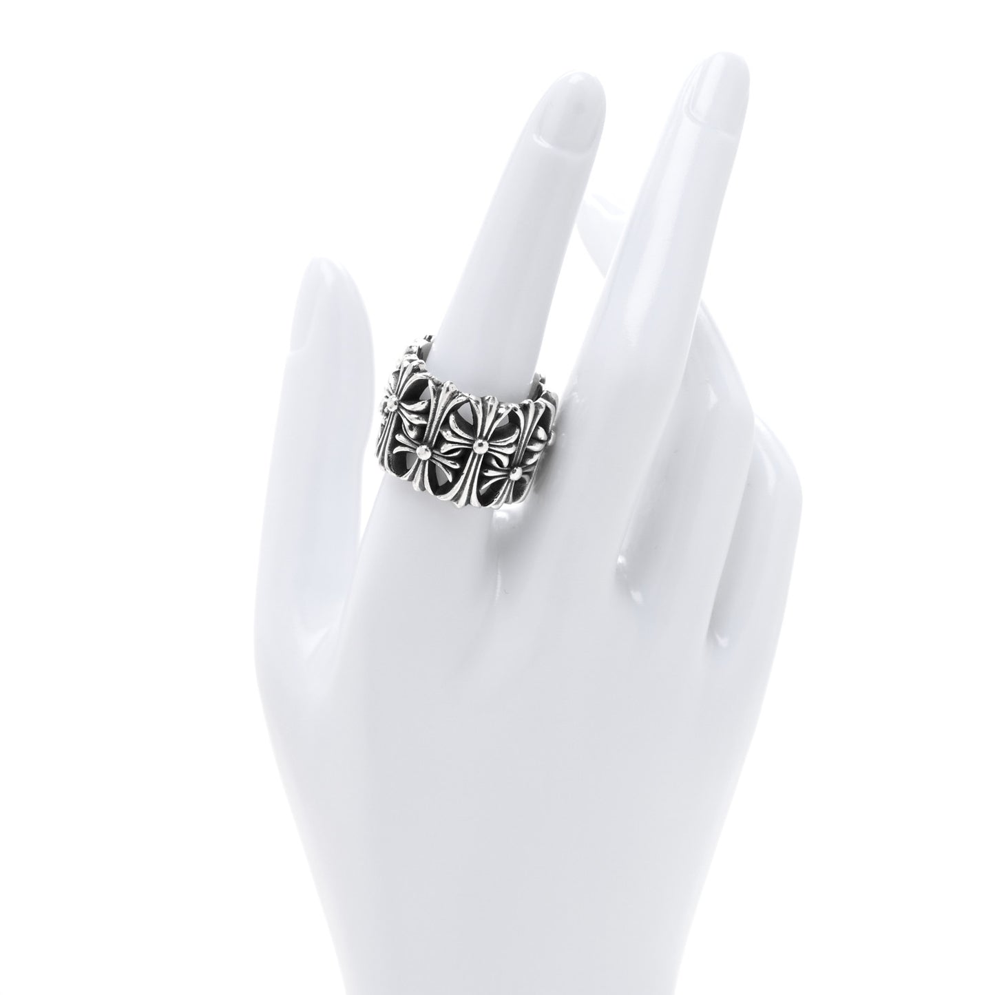 Sterling Silver Cemetery Cross Ring 57 8