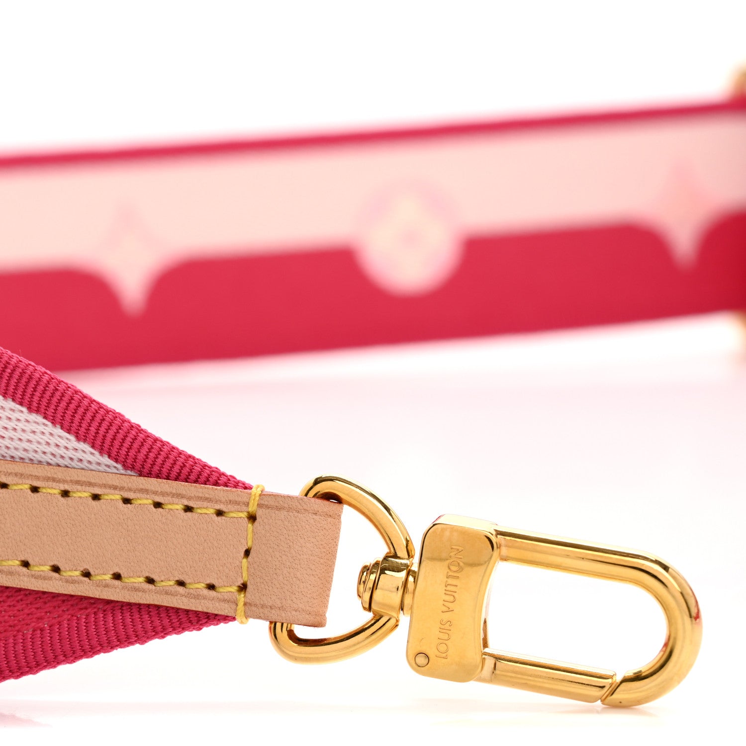 Louis Vuitton Jacquard Neverfull BB Shoulder Strap Pink Peony 6 of 10