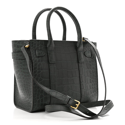 Mulberry Crocodile Embossed Small Zipped Bayswater Nettle Green 2 of 9