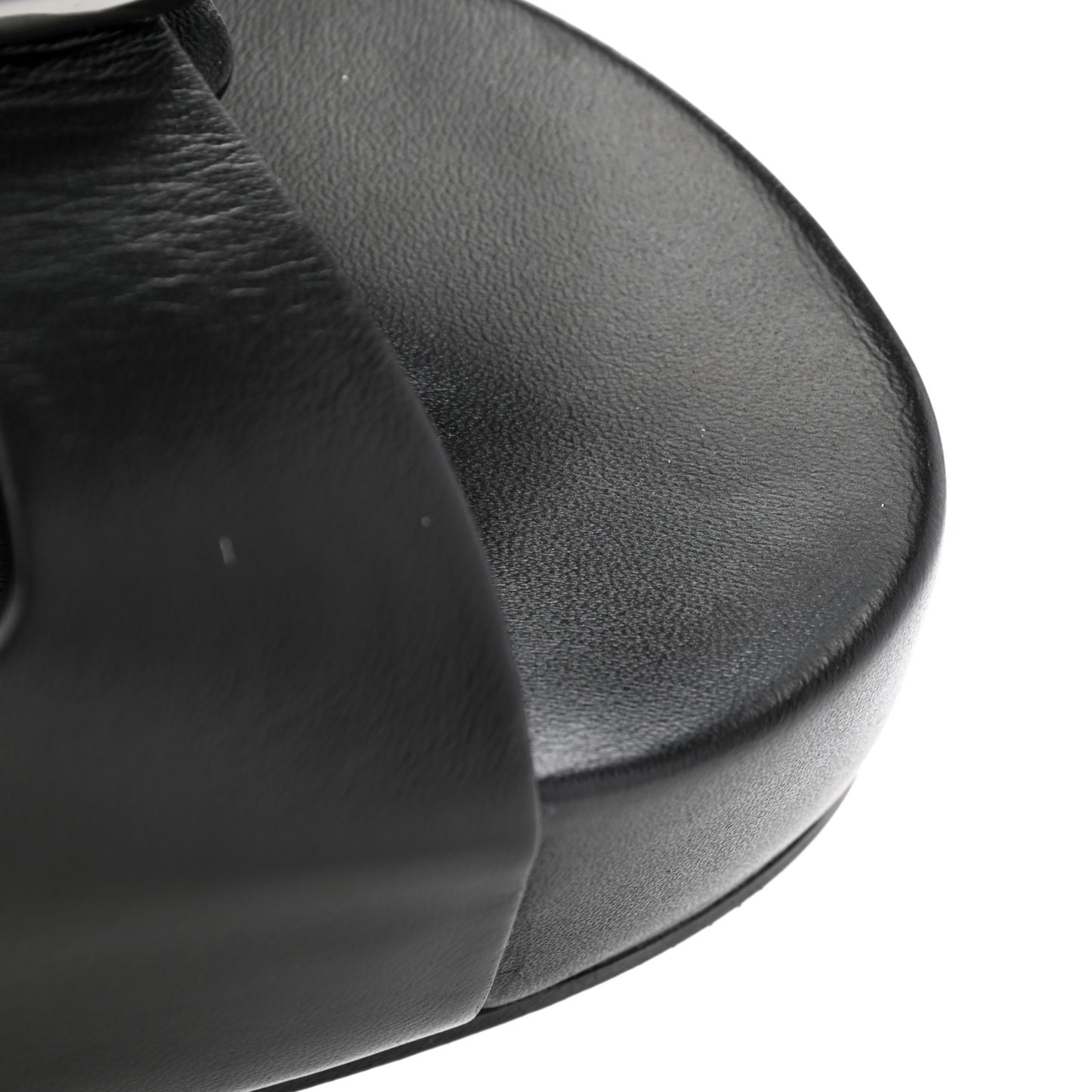 Smooth Nappa Mallorca Platform 50mm Slide Sandals 40 Black