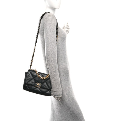 Chanel Lambskin Quilted Medium Chanel 19 Flap Black 2 of 11