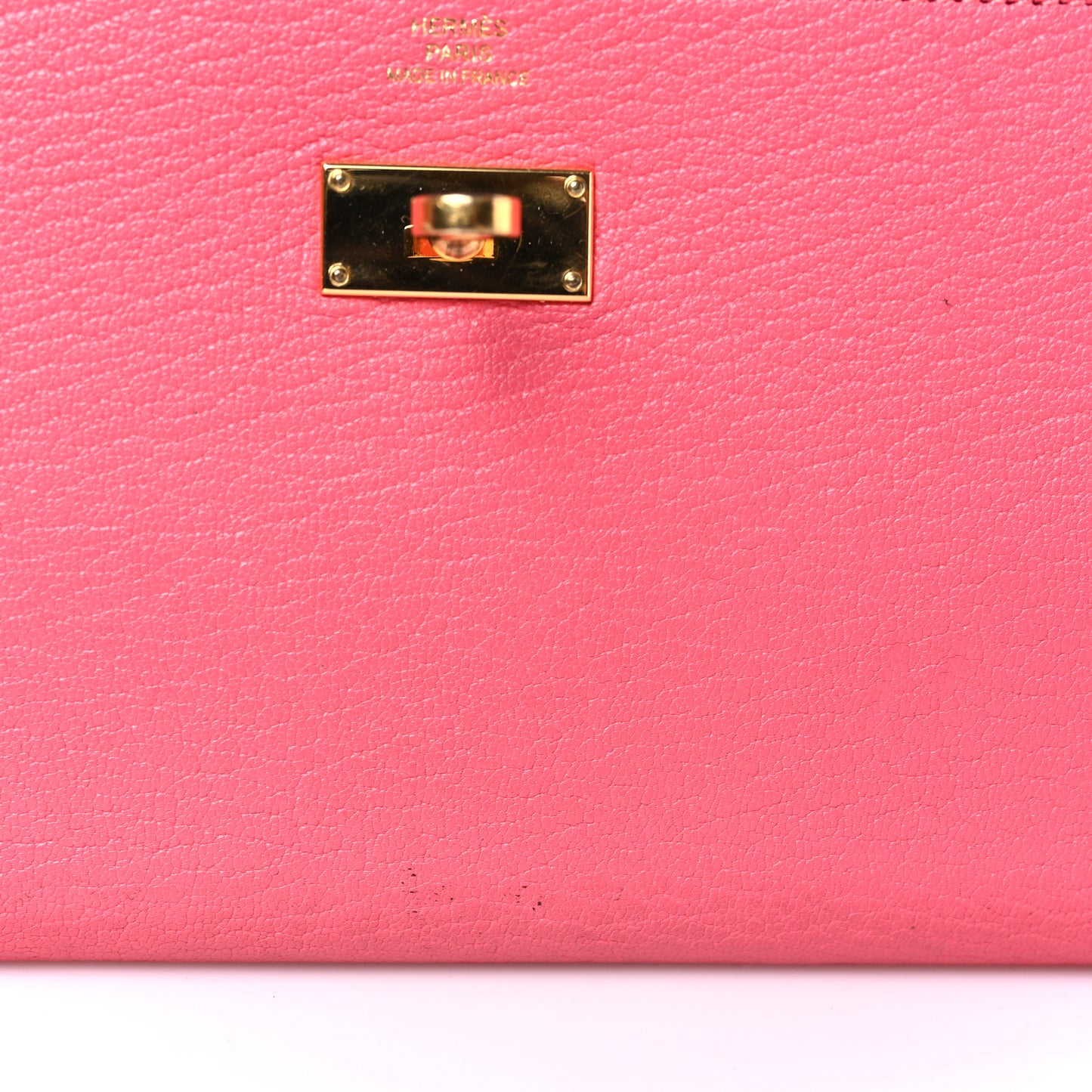 Chevre Mysore Kelly Longue Wallet Rose Azalee