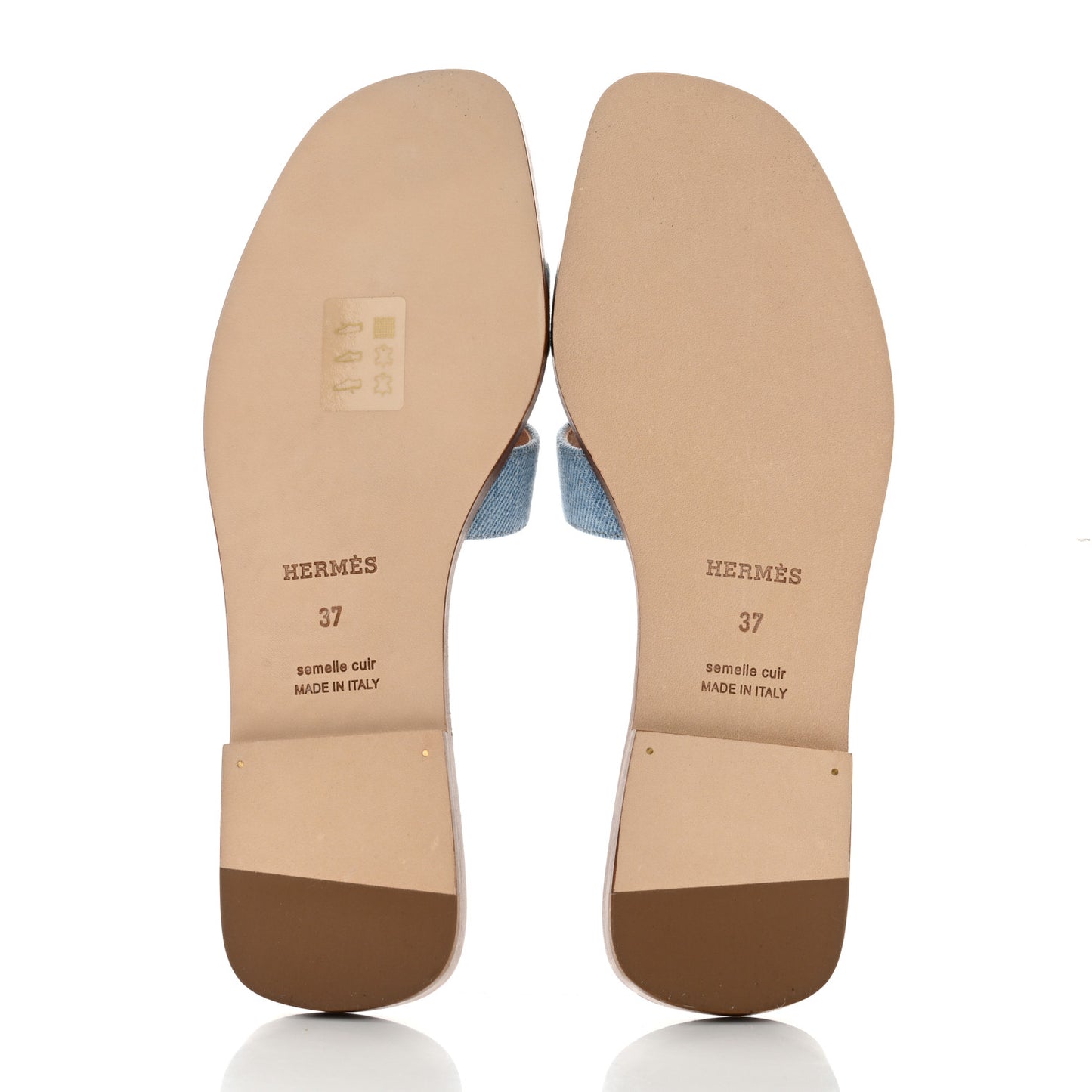 Denim Canvas Oran Sandals 37 Bleu Clair