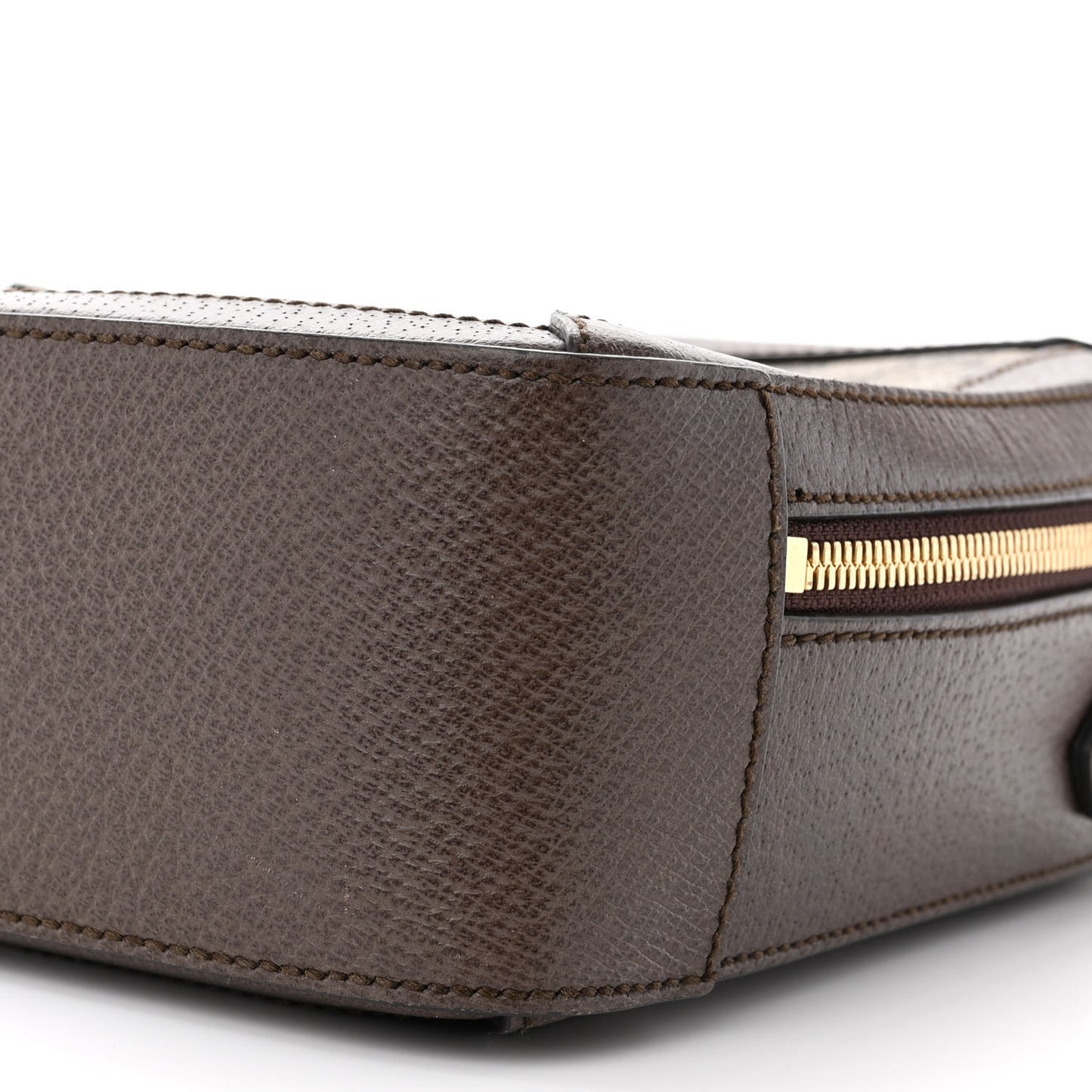 GG Supreme Monogram Web Small Ophidia Top Handle Shoulder Bag Brown