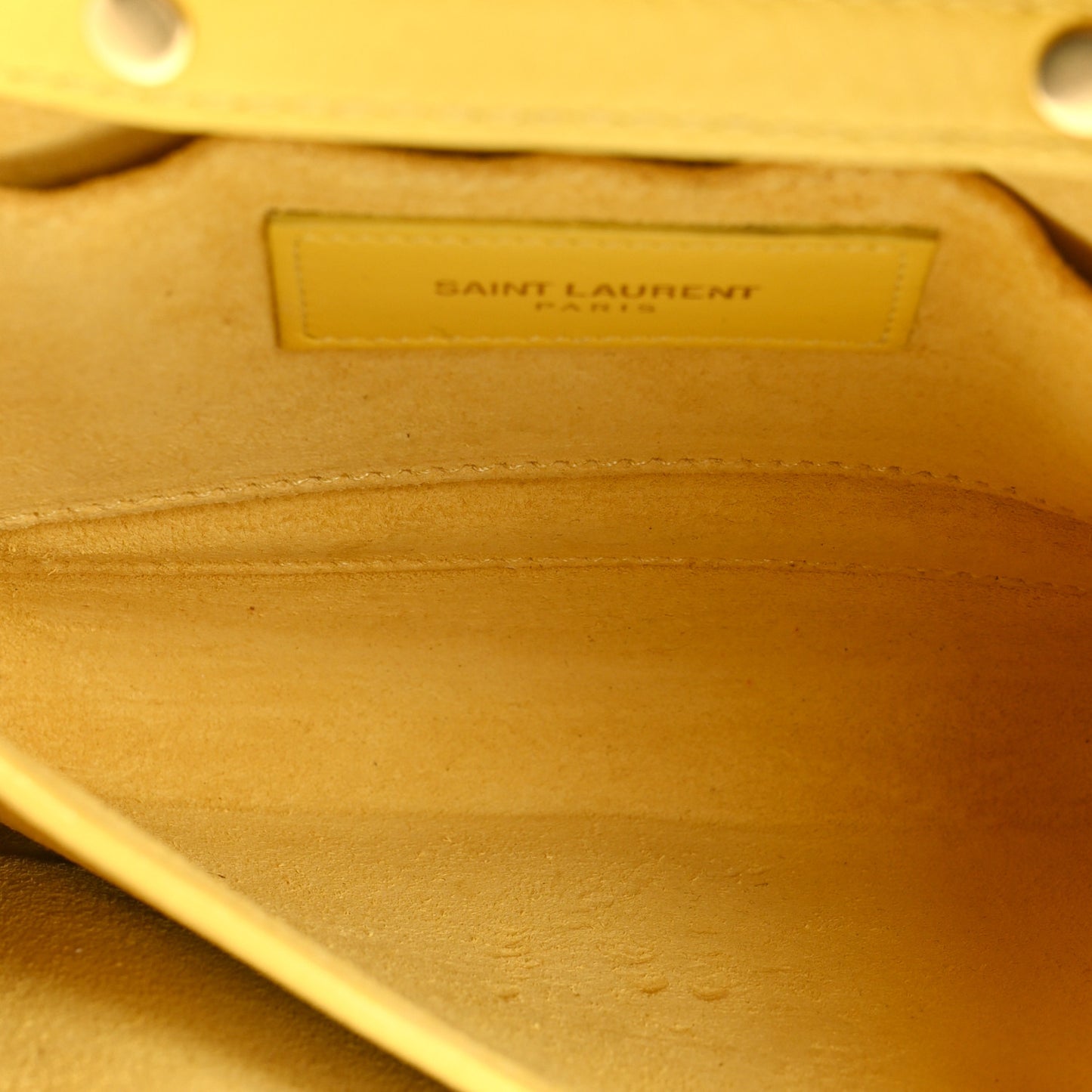 Calfskin Mini Y Ligne Crossbody Pochette Bag Yellow