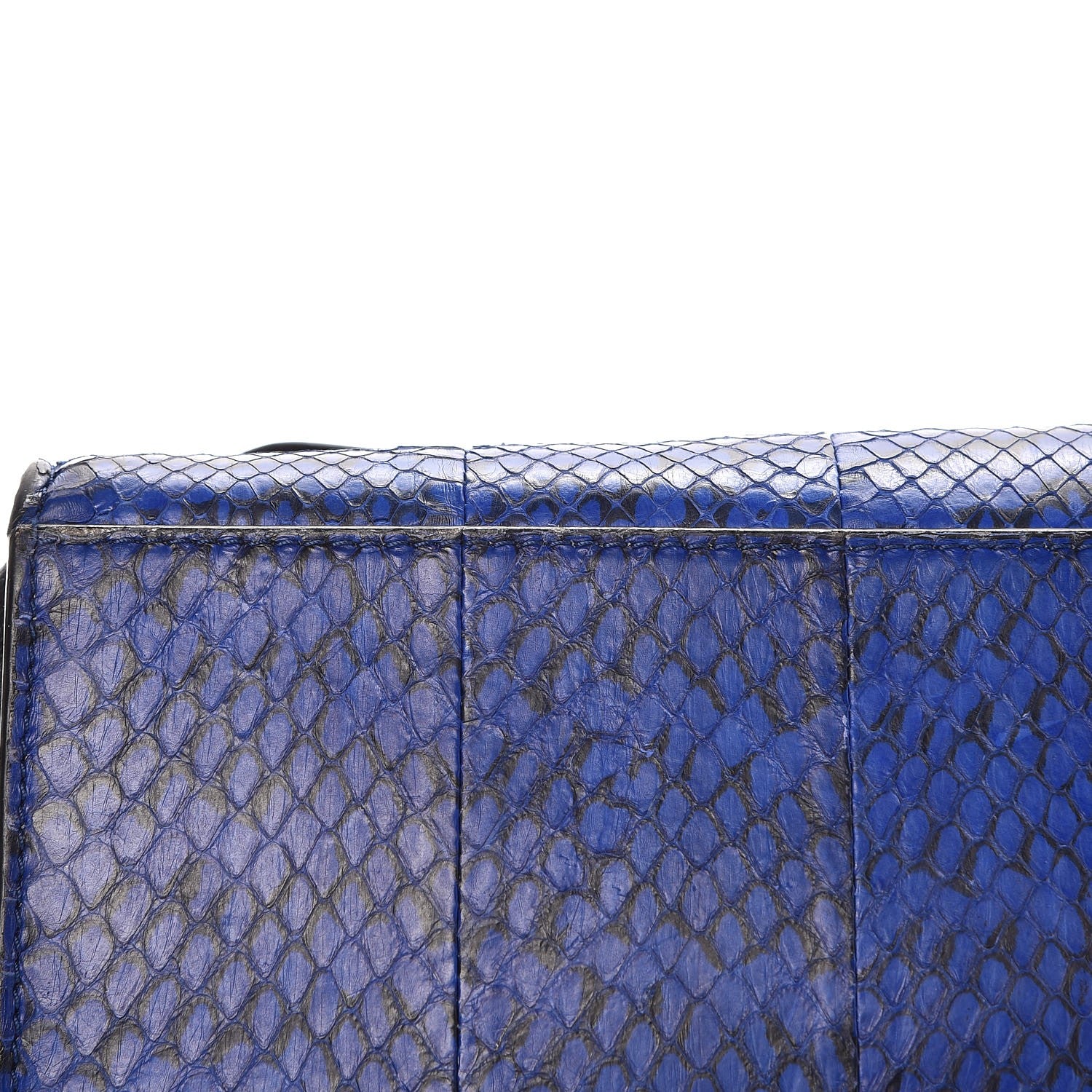 Celine Python Calfskin Medium Trapeze Blue Black 21 of 24