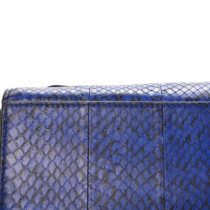 Celine Python Calfskin Medium Trapeze Blue Black 21 of 24