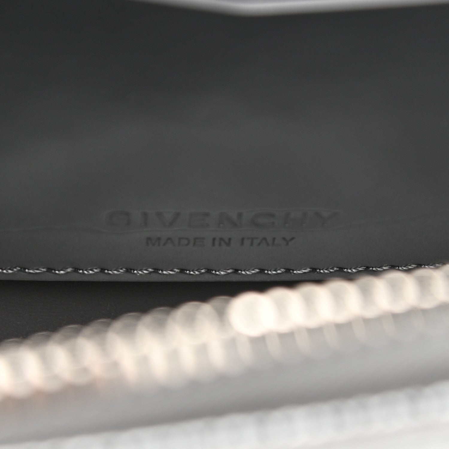 Givenchy Metallic Calfskin 4G Embossed Nano Antigona Silver 6 of 9
