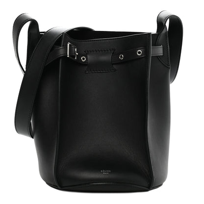 Celine Smooth Calfskin Long Strap Big Bag Bucket Black 1 of 21