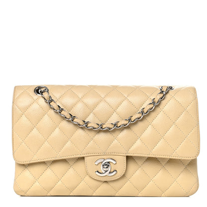 Chanel Caviar Quilted Medium Double Flap Beige Clair 1 of 20