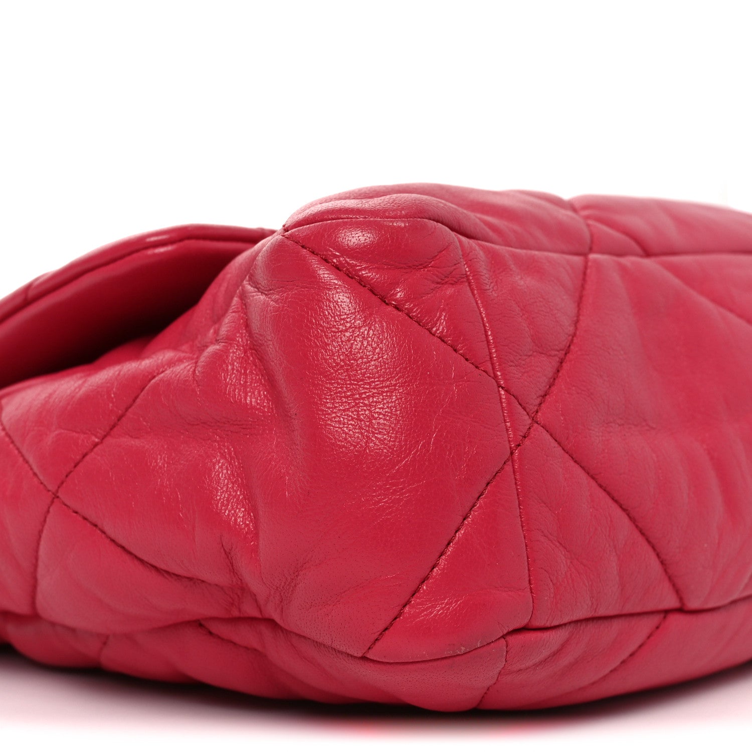 Chanel Goatskin Quilted Large Chanel 19 Flap Dark Pink 9 of 10