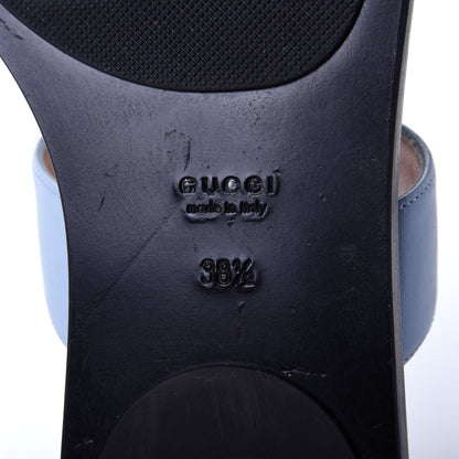 Gucci Calfskin GG Marmont Thong Sandals 38.5 Porcelain Light Blue 9 of 14