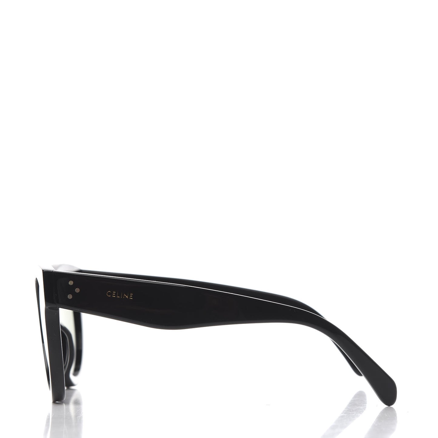 Acetate Studded Mineral Round Sunglasses CL40031 Black