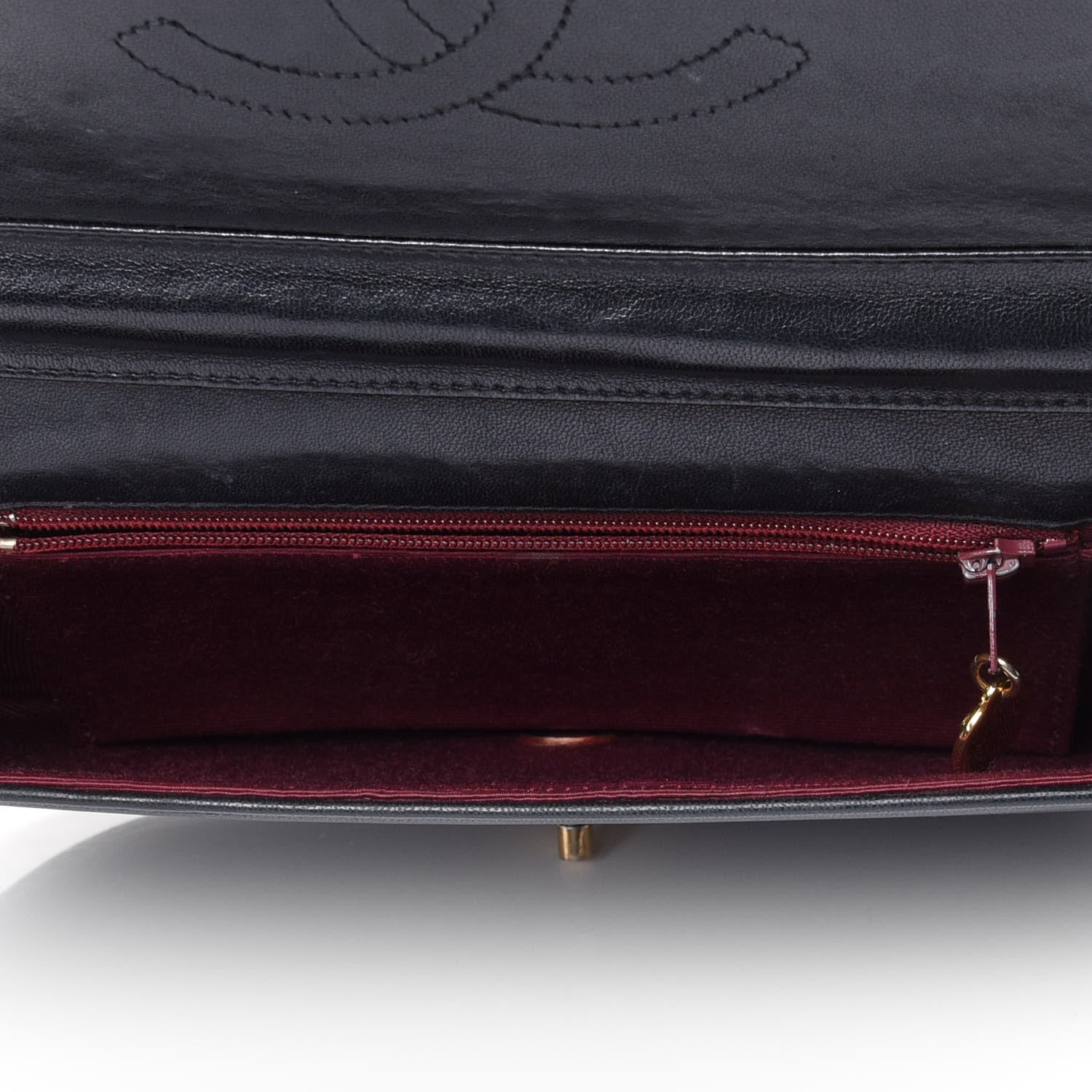 Chanel Lambskin Ribbon Stitched Small Single Flap Black 4 of 4