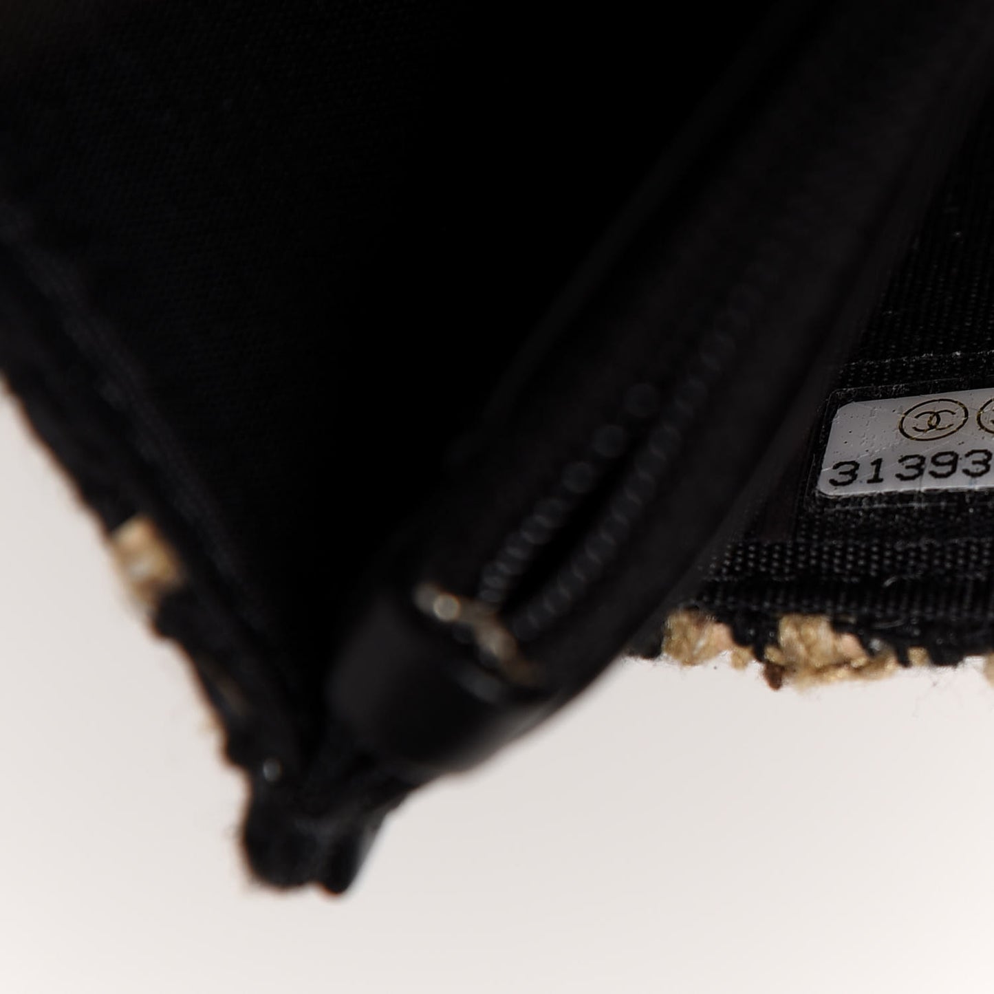 Tweed Quilted Chanel 19 Wallet On Chain WOC Black Beige
