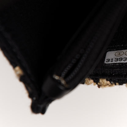 Chanel Tweed Quilted Chanel 19 Wallet On Chain WOC Black Beige 10 of 12