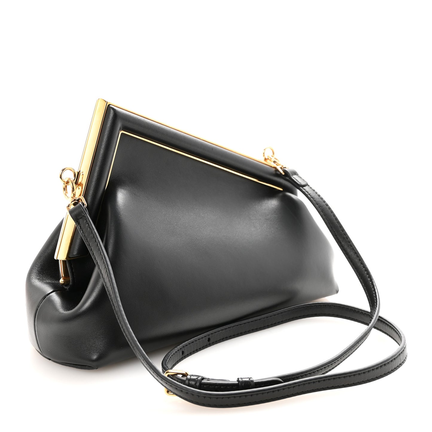 Shiny Nappa Small Fendi First Black