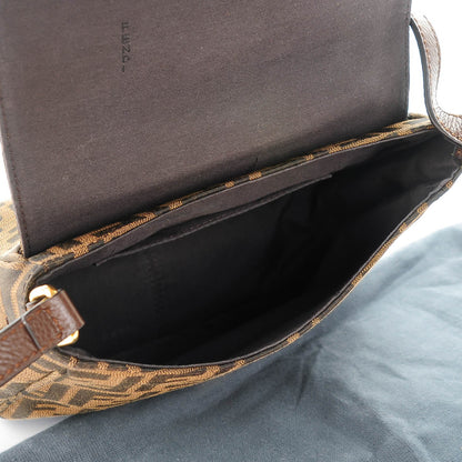 Fendi Zucca Vitello Artic Small Messenger Bag Tobacco Castagna 5 of 9
