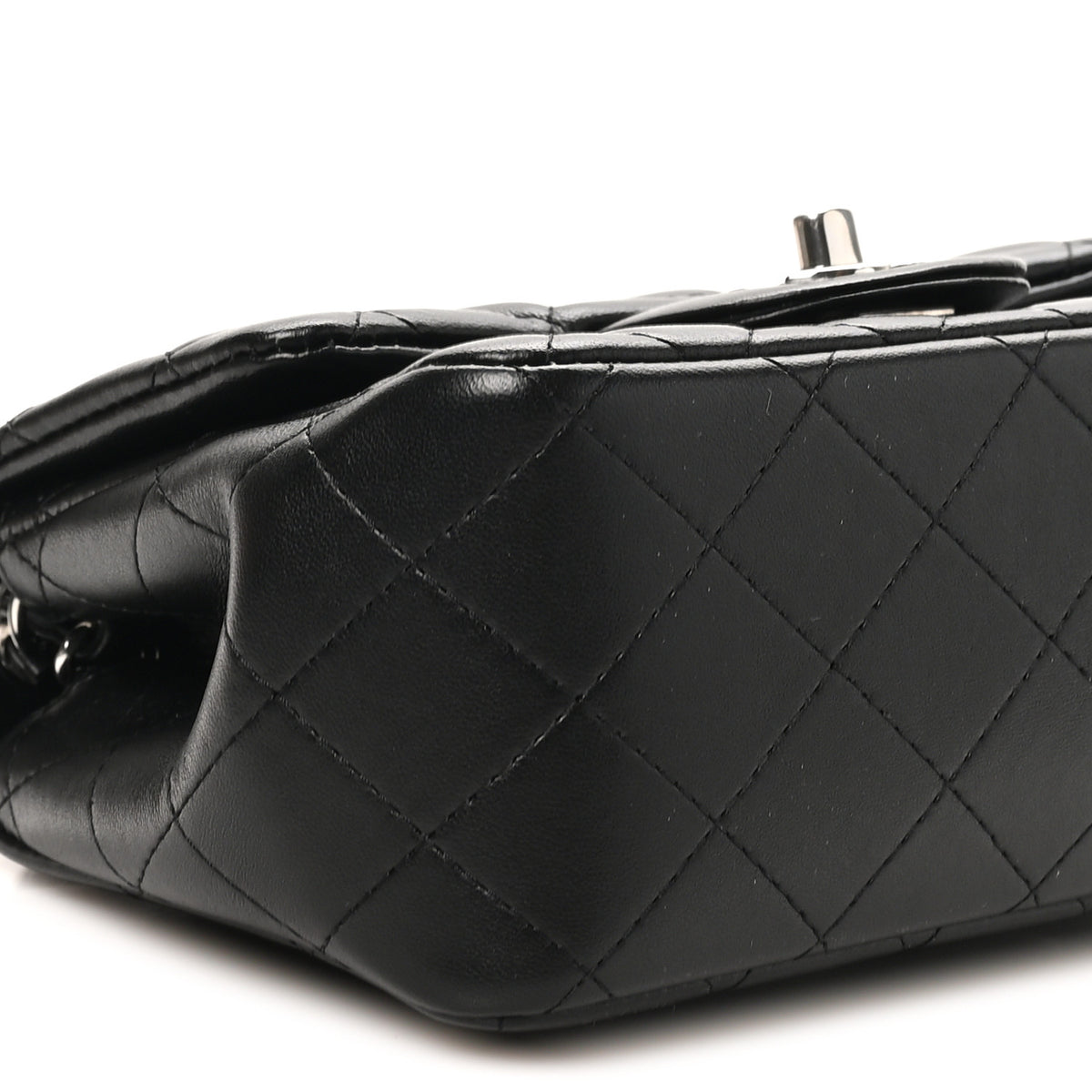 Chanel Lambskin Quilted Mini Square Flap Black 9 of 10
