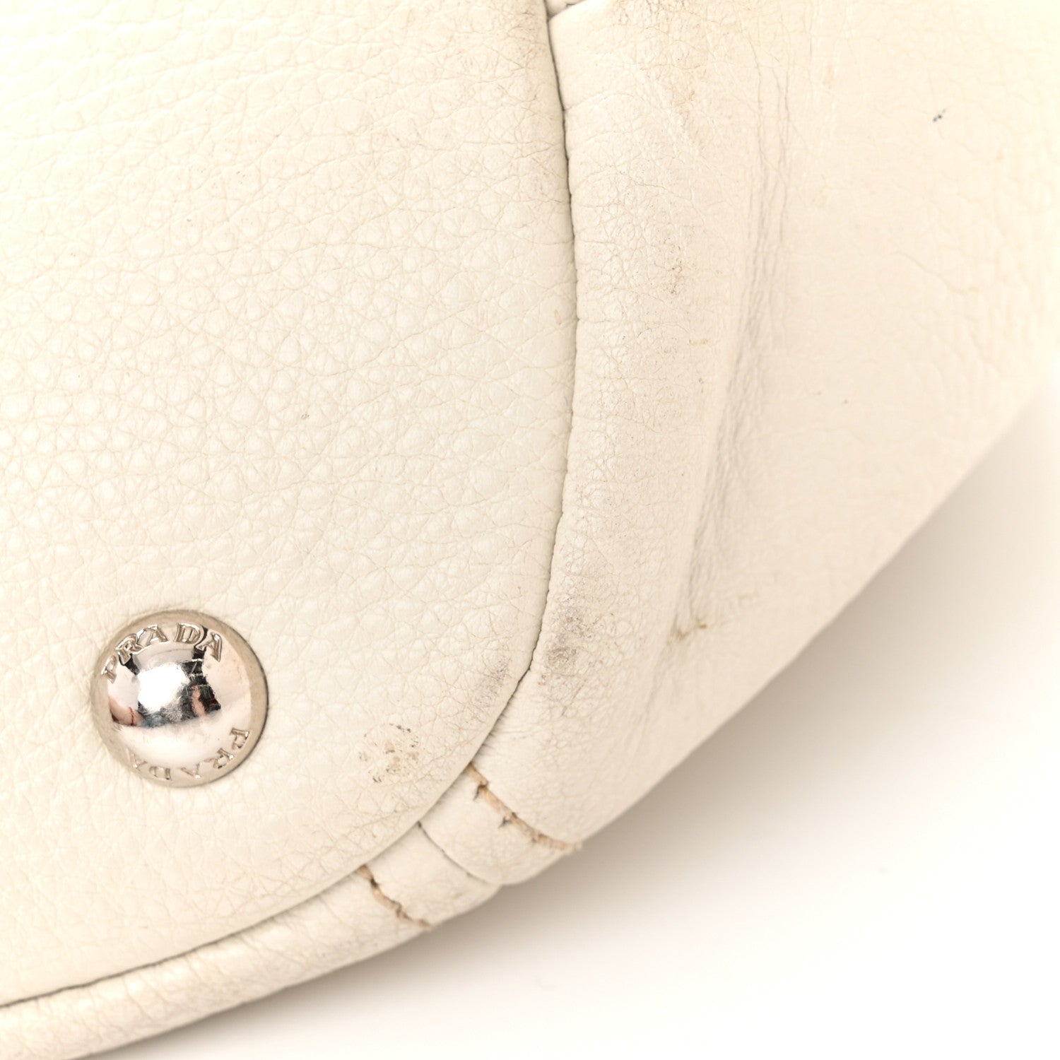 Prada Vitello Daino Hobo White 25 of 26