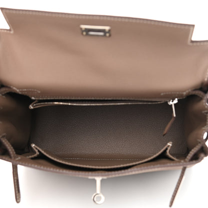Hermes Togo Kelly Retourne 25 Etoupe 5 of 11