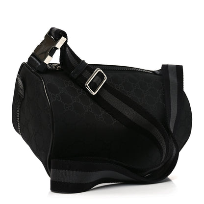Gucci Nylon Monogram Fanny Pack Belt Bag Black 3 of 11