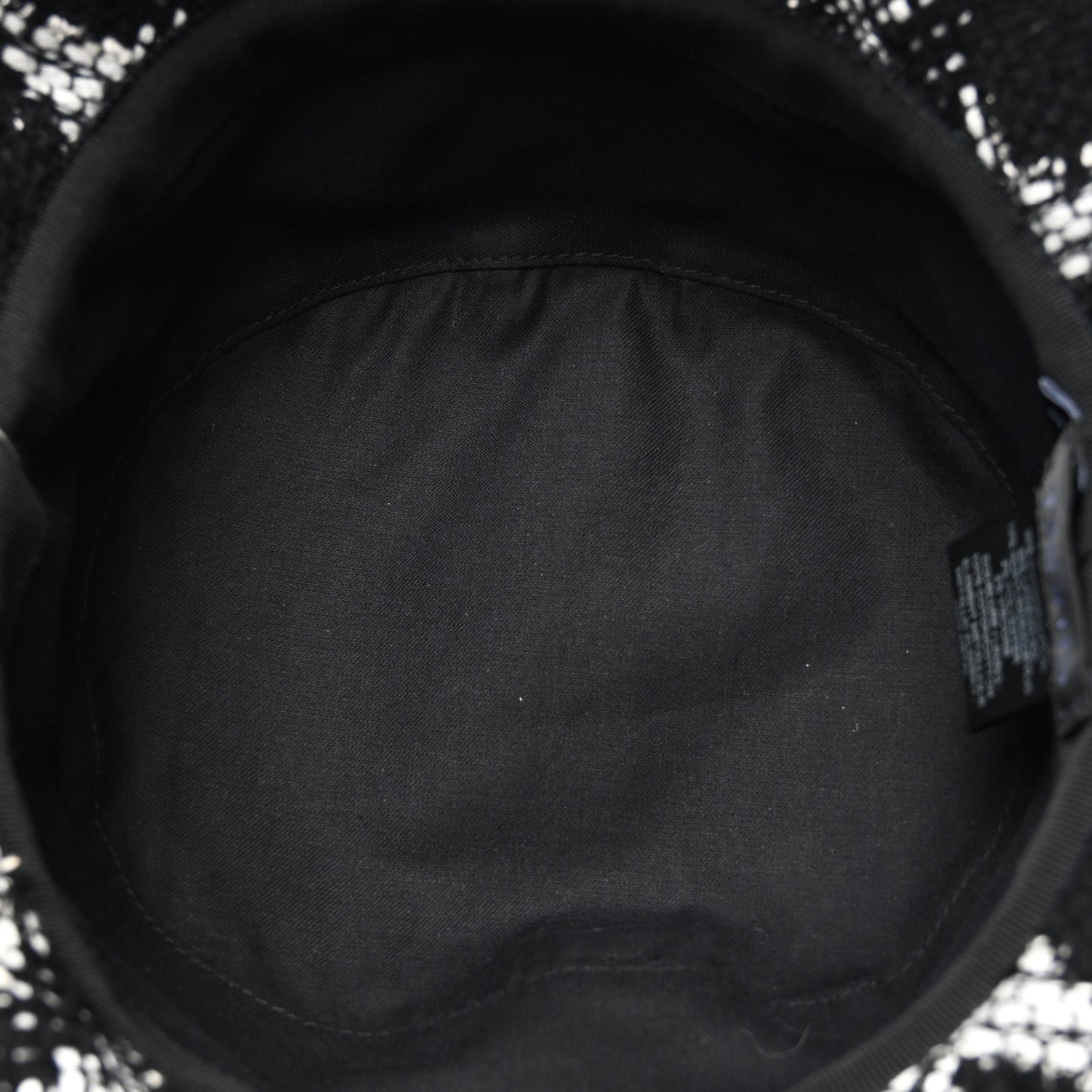 Tweed Bucket Hat S Black White