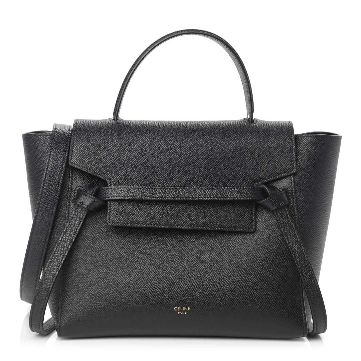 Grained Calfskin Micro Belt Bag Black