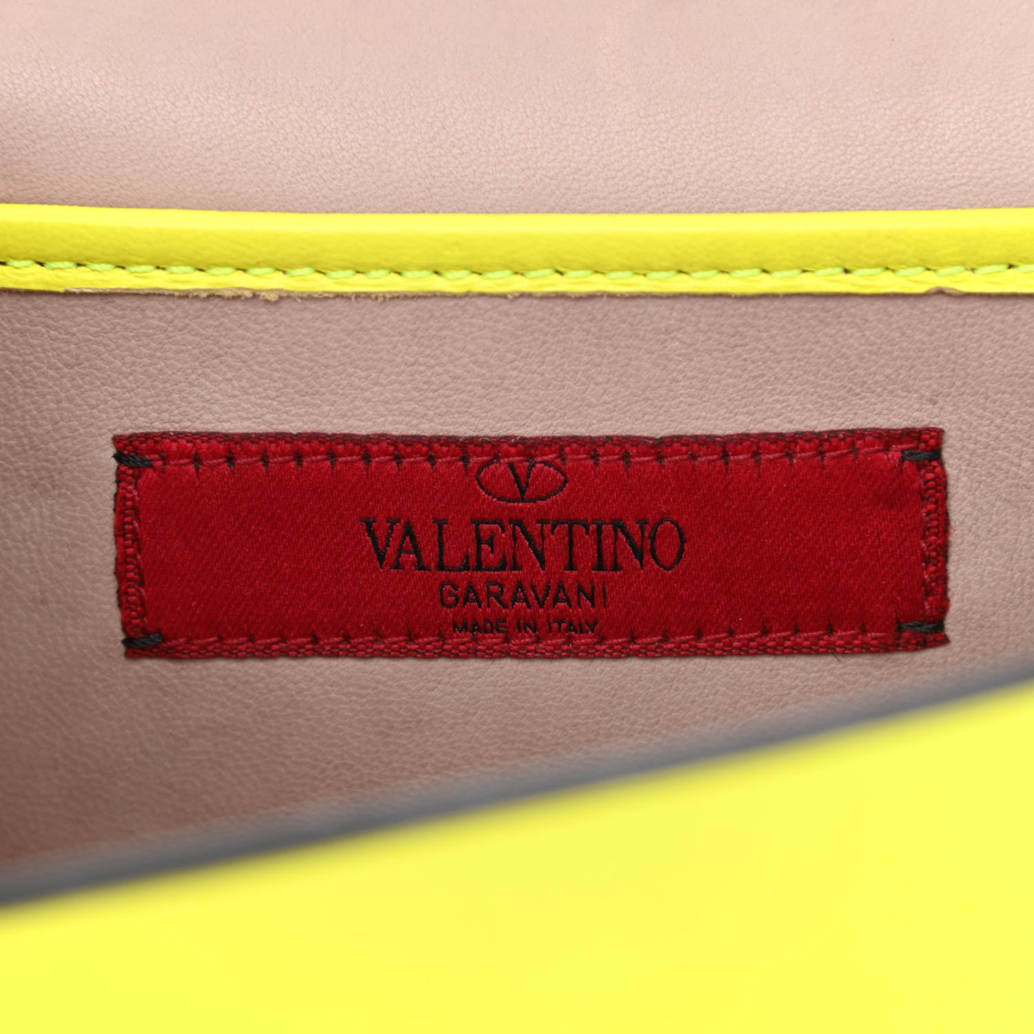 Valentino Garavani Calfskin Rockstud Top Handle Crossbody Bag Yellow Fluo 6 of 8