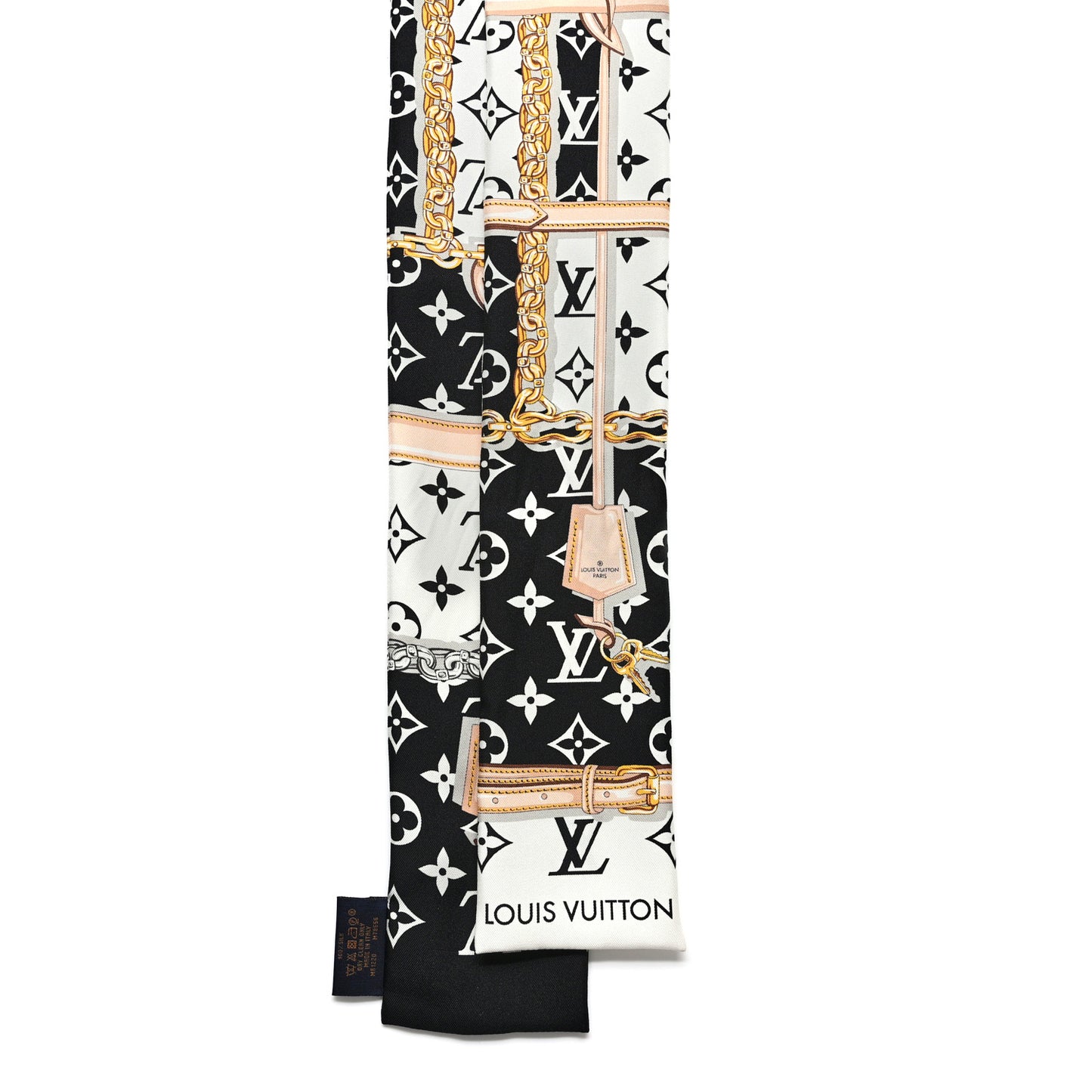 Silk Monogram Confidential Bandeau Black