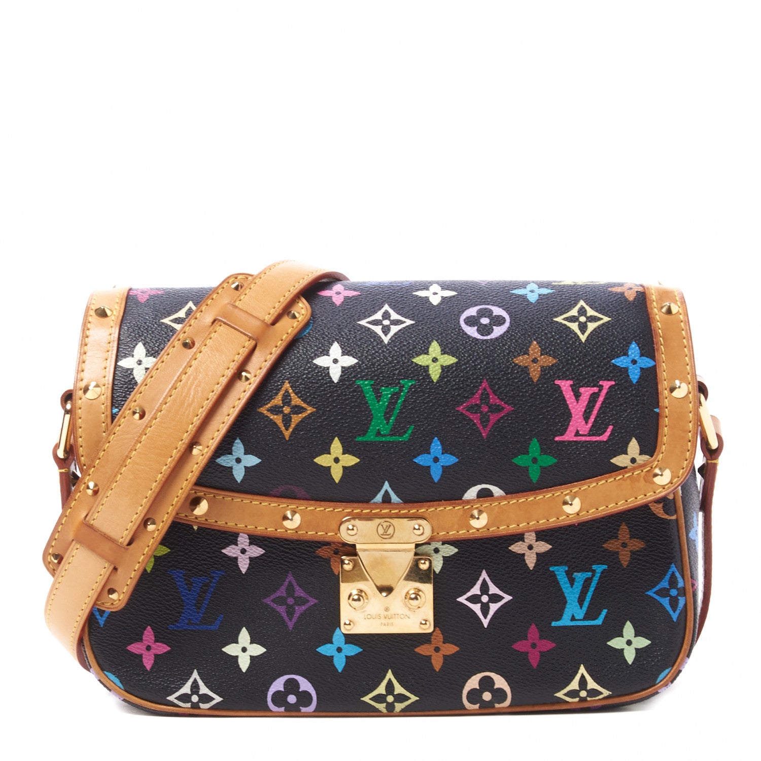 Louis Vuitton Monogram Multicolor Sologne Black 1 of 8