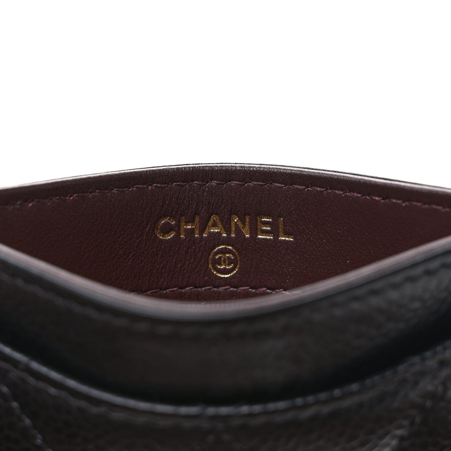 Caviar Quilted Card Holder Black