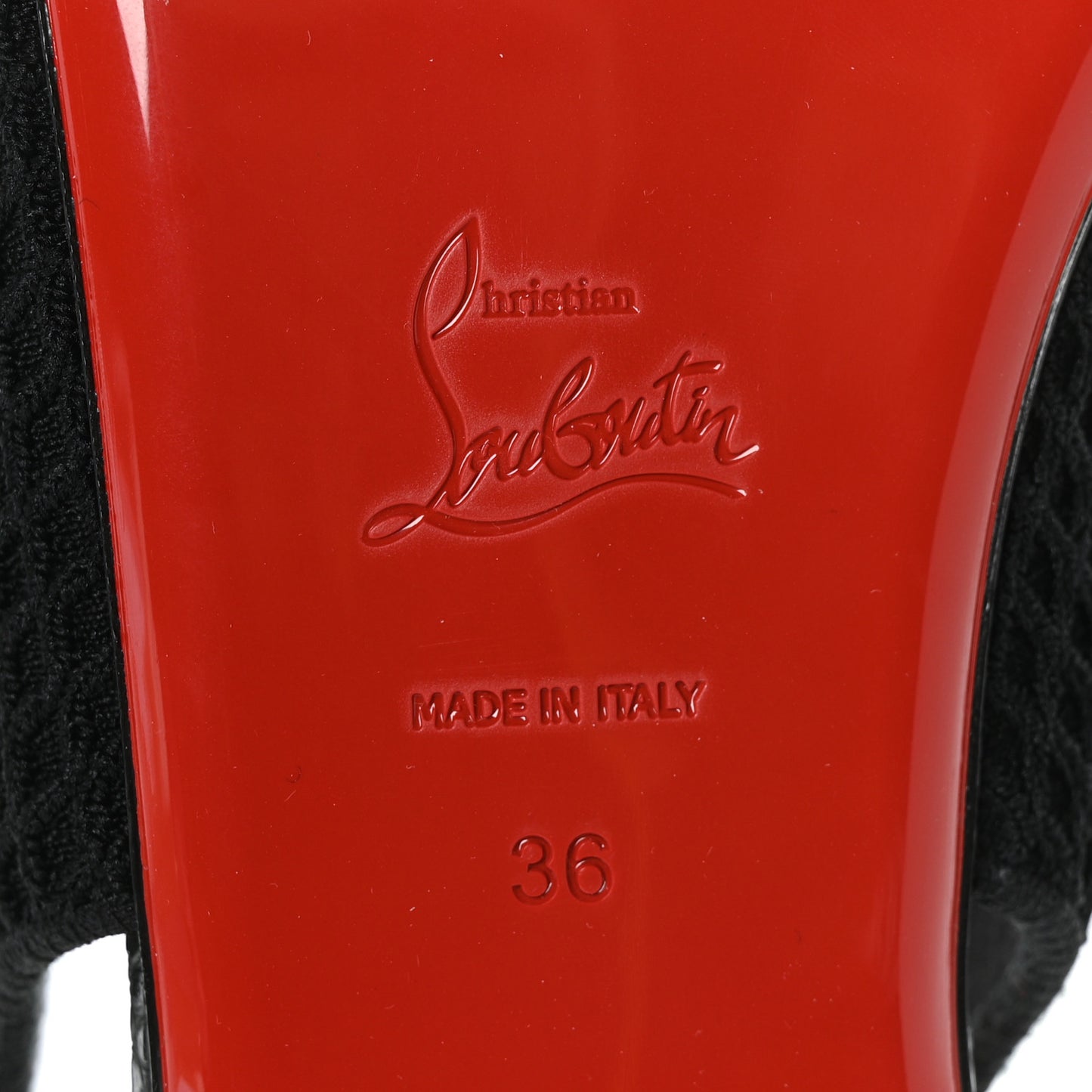 Calfskin Mesh Snakeskin Embossed Georgette Flats 36 Black