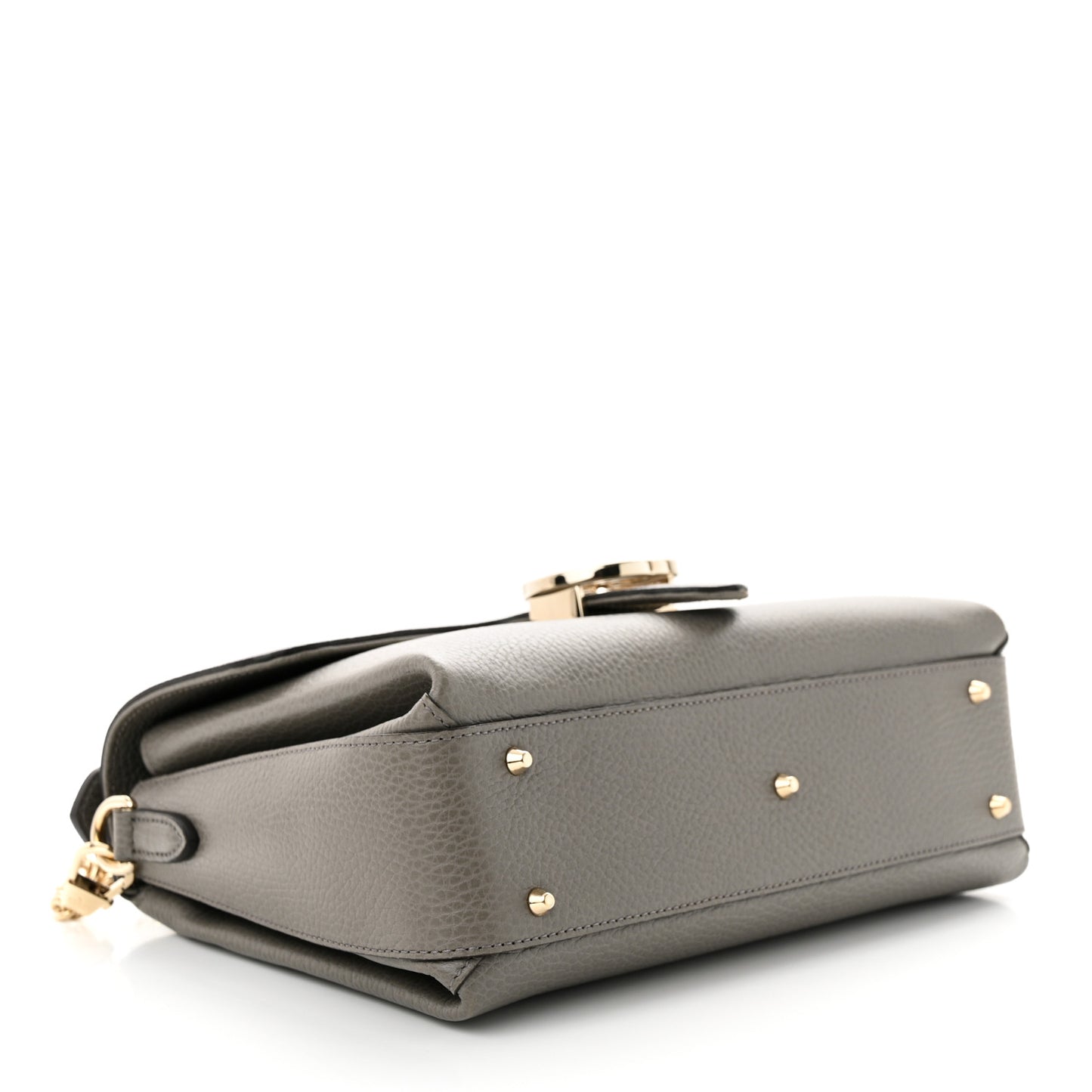 Dollar Calfskin Interlocking G Top Handle Shoulder Bag Loess