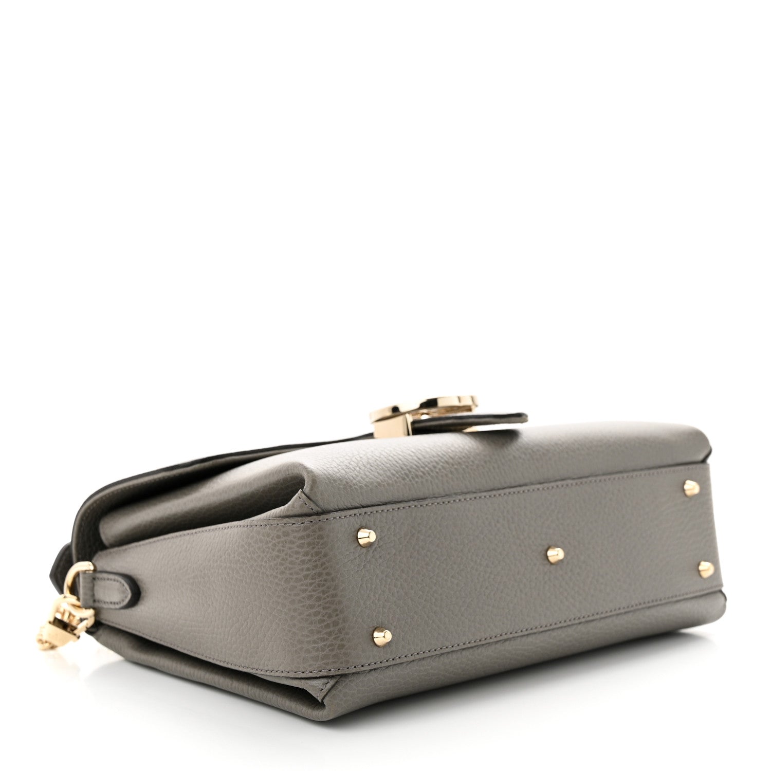Gucci Dollar Calfskin Interlocking G Top Handle Shoulder Bag Loess 4 of 10